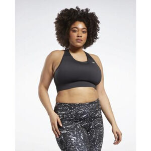 Reebok Running Essentials High Impact Sports Bra Black Plus Size 3X